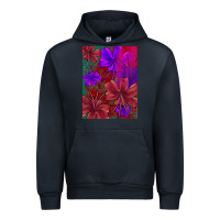 Navy floral pattern Urban Hoodie - JahusDesignShop