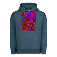 Pigment Midnight Navy floral pattern Urban Hoodie - JahusDesignShop