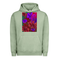 Pigment Oil Green floral pattern Urban Hoodie - JahusDesignShop