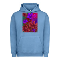 Pigment Pebble Blue floral pattern Urban Hoodie - JahusDesignShop