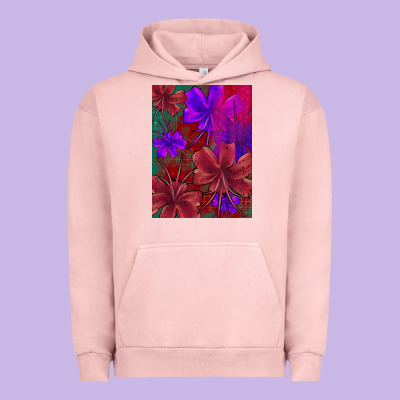 Floral Pattern Urban Hoodie Designed By Jahusdesignshop