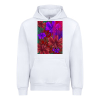 White floral pattern Urban Hoodie - JahusDesignShop
