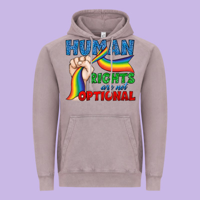 Human Rights Are Not Optional Vintage Hoodie Designed By Bundleandbundleshop