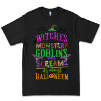 Black witches monsters goblins and screams its almost halloween Premium Tee - CowGirlArtShop