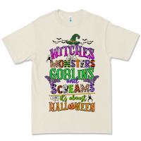 Bone witches monsters goblins and screams its almost halloween Premium Tee - CowGirlArtShop