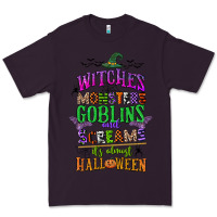 Plum witches monsters goblins and screams its almost halloween Premium Tee - CowGirlArtShop