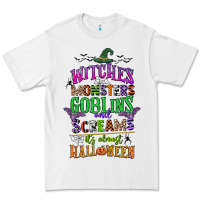White witches monsters goblins and screams its almost halloween Premium Tee - CowGirlArtShop