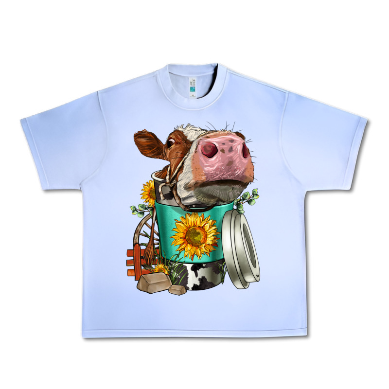 Simmental Cow Coffee Cup Urban Heavy Tee by FaDigitalArtStudio | Teevron