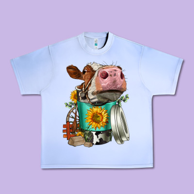 Simmental Cow Coffee Cup Urban Heavy Tee Designed By Fadigitalartstudio