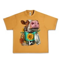 Peanut Butter Simmental Cow Coffee Cup Urban Heavy Tee - FaDigitalArtStudio