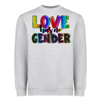 Heather Grey love has no gender Heavyweight Sweatshirt - AdoDesignShop