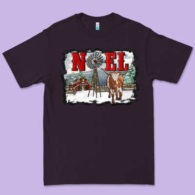 Noel With Windmill And Farm Premium Tee Designed By Ranaportraitstore