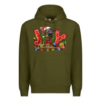 Army Green joy pig Premium Hoodie - LillyAllenDesigns