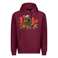 Burgundy joy pig Premium Hoodie - LillyAllenDesigns