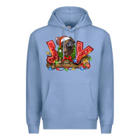 Colony Blue joy pig Premium Hoodie - LillyAllenDesigns