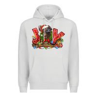 Dove Grey joy pig Premium Hoodie - LillyAllenDesigns