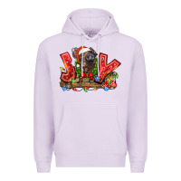 Lilac joy pig Premium Hoodie - LillyAllenDesigns
