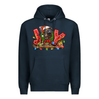 Navy joy pig Premium Hoodie - LillyAllenDesigns