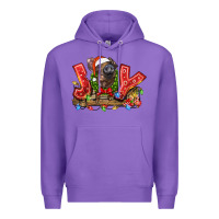 Purple joy pig Premium Hoodie - LillyAllenDesigns