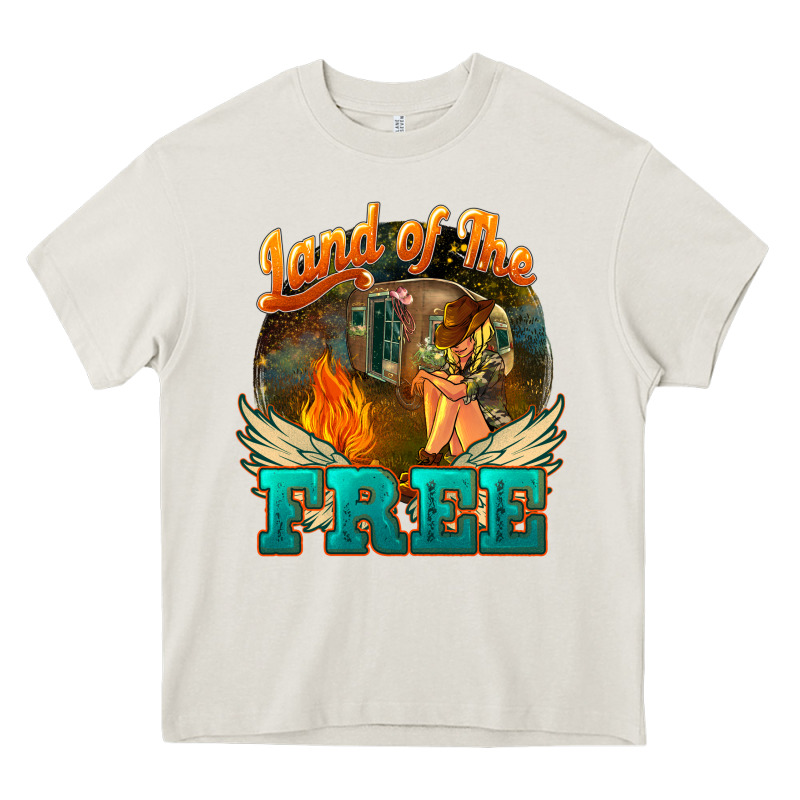 Land Of The Free 4th Of July Heavy Core Tee by HowdyJamesFarm | Teevron