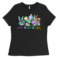 Black Peace love Easter Day Ladies Tee - CowGirlArtShop