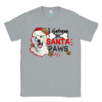 Heather Grey i believe in santa paws Classic Tee - CowGirlArtShop