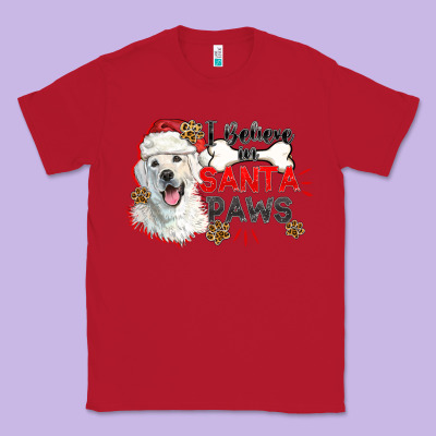 I Believe In Santa Paws Classic Tee Designed By Cowgirlartshop