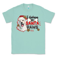 Seafoam i believe in santa paws Classic Tee - CowGirlArtShop