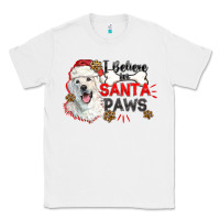 White i believe in santa paws Classic Tee - CowGirlArtShop