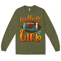 Army Green football kinda girl Long Sleeve Tee - BundleAndBundleShop
