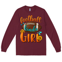 Burgundy football kinda girl Long Sleeve Tee - BundleAndBundleShop