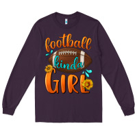 Plum football kinda girl Long Sleeve Tee - BundleAndBundleShop