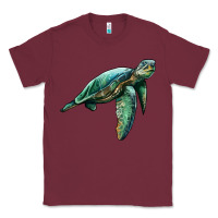 Burgundy sea turtle Classic Tee - Artiststas