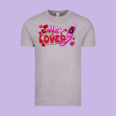 Hey Lover Flip Phone Valentine's Day Vintage Tee Designed By Fadigitalartstudio