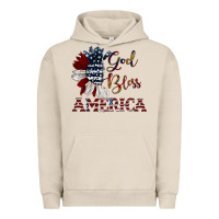 Pigment French Oak god bless america Urban Hoodie - JahusDesignShop