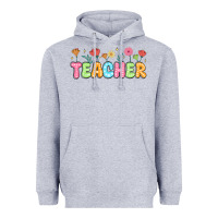 Heather Grey custom teacher flowers Heavyweight Hoodie - JahusDesignShop