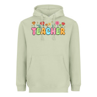 Matcha custom teacher flowers Heavyweight Hoodie - JahusDesignShop