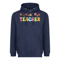 Navy custom teacher flowers Heavyweight Hoodie - JahusDesignShop