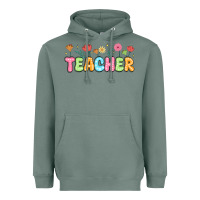 Sage custom teacher flowers Heavyweight Hoodie - JahusDesignShop