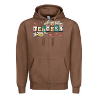Chestnut daisy teacher Zipper Hoodie - AdoDesignShop