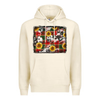 Tofu cowhide sunflowers candy canes Christmas background Premium Hoodie - Jasminsmagicworld