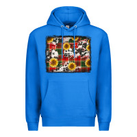 True Royal cowhide sunflowers candy canes Christmas background Premium Hoodie - Jasminsmagicworld
