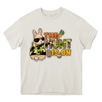 Cream The hunt is on Easter Day Heavy Core Tee - HowdyJamesFarm