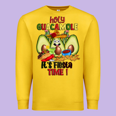 Holy Guacamole Its Fiesta Time Premium Sweatshirt Designed By Jahusdesignshop