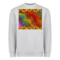 Heather Grey pride sunflower  rainbow leopard Heavyweight Sweatshirt - AdoDesignShop