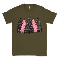Army Green pink christmas trees Classic Tee - CowGirlArtShop