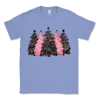 Colony Blue pink christmas trees Classic Tee - CowGirlArtShop