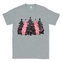 Heather Grey pink christmas trees Classic Tee - CowGirlArtShop