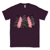 Plum pink christmas trees Classic Tee - CowGirlArtShop