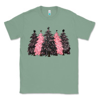 Sage pink christmas trees Classic Tee - CowGirlArtShop